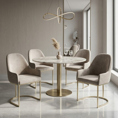 Silla tapizada moderna 4 sillas Silla de comedor de alta calidad Silla de cocina multicolor
