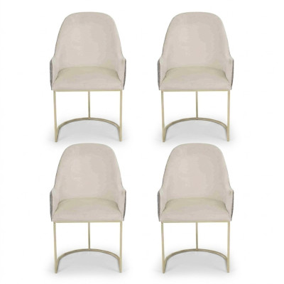 Silla tapizada moderna 4 sillas Silla de comedor de alta calidad Silla de cocina multicolor