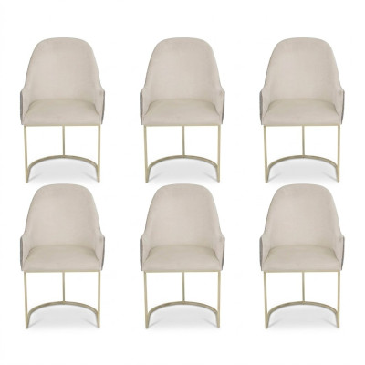 Silla tapizada moderna 6 sillas Silla de comedor de alta calidad Silla de cocina multicolor