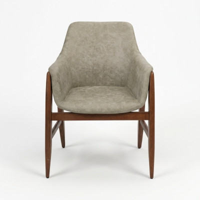 Silla de comedor silla silla de cocina silla de respaldo silla de madera tela moderna gris silla