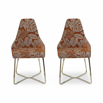 Silla de comedor Silla de cocina 2 sillas Sillón de respaldo de lujo Multicolor Moderno Comedor