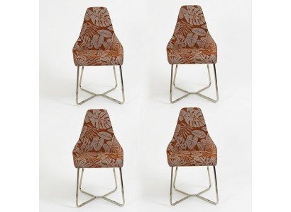 Silla de comedor moderna Silla de cocina 4 sillas Sillón de lujo Multicolor