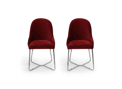 Rojo moderno 2x sillas de lujo Comedor Nuevo mobiliario Sillas de comedor