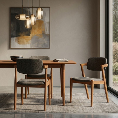 Muebles de comedor de lujo diseñador gris 2 sillas nuevo mobiliario moderno.