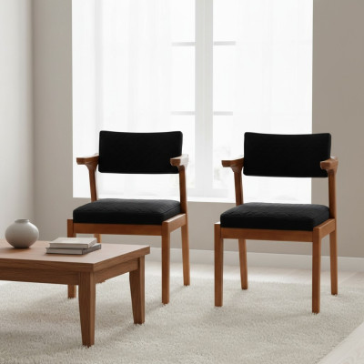 Comedor Silla Moderna Muebles de Madera 2 Sillas Diseño de Lujo Mobiliario Nuevo