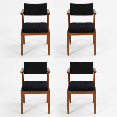 Mesa de comedor Silla Madera Moderna Muebles 4 Sillas Negro Diseño de Lujo Mobiliario