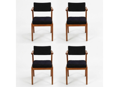 Mesa de comedor Silla Madera Moderna Muebles 4 Sillas Negro Diseño de Lujo Mobiliario