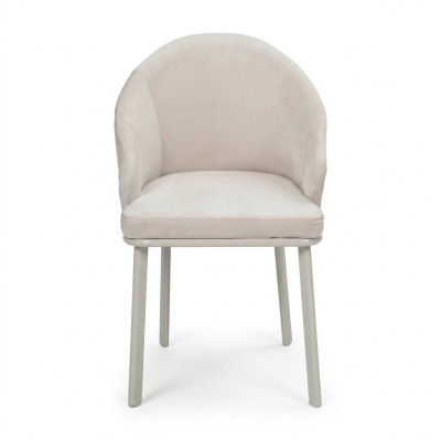 Silla de comedor blanca Diseñador Silla tapizada Textil Sillas de cocina modernas