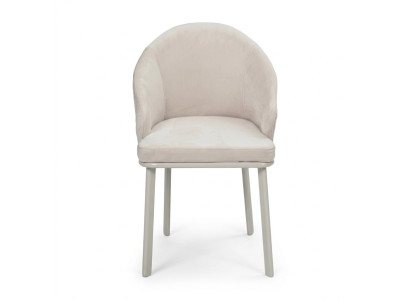 Silla de comedor blanca Diseñador Silla tapizada Textil Sillas de cocina modernas