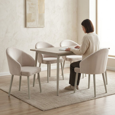 Silla de comedor blanca 4x Sillas Comedor Modernas Sillas de Madera Diseño Nuevo