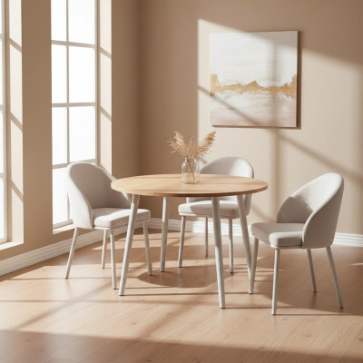 Silla de comedor blanca 4x Sillas Comedor Modernas Sillas de Madera Diseño Nuevo