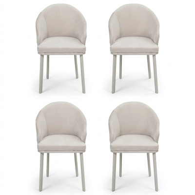 Silla de comedor blanca 4x Sillas Comedor Modernas Sillas de Madera Diseño Nuevo