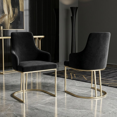 Lujo 6 sillas negro silla comedor diseñador muebles modernos sillas nuevas