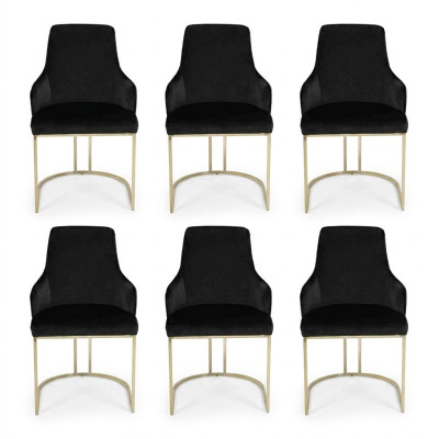Lujo 6 sillas negro silla comedor diseñador muebles modernos sillas nuevas