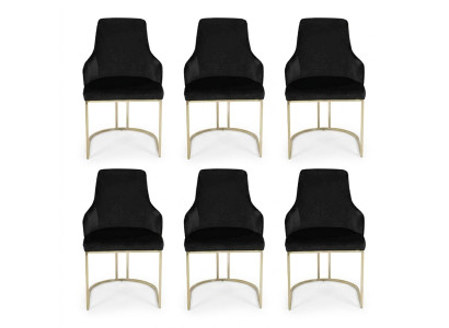 Lujo 6 sillas negro silla comedor diseñador muebles modernos sillas nuevas