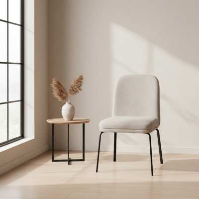 Moderna silla de metal blanca Diseñador de muebles de comedor Sillón elegante