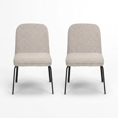 Juego de sillas blancas modernas, sillas de comedor lujosas, muebles de diseño, conjunto de 2 piezas.