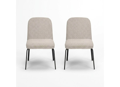 Juego de sillas blancas modernas, sillas de comedor lujosas, muebles de diseño, conjunto de 2 piezas.