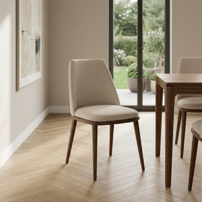 Silla blanca tapizada Diseñador Sillas de cocina Diseñador Textil Individual Nuevo