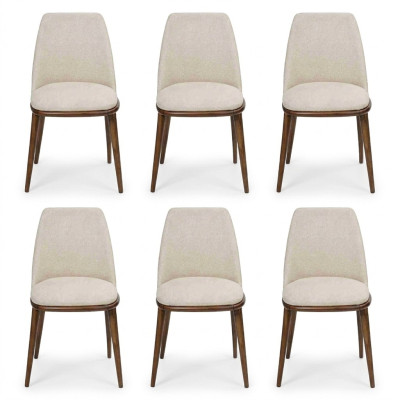 Comedor moderno blanco 6 sillas Muebles de madera Sillas de diseño de lujo decoración.