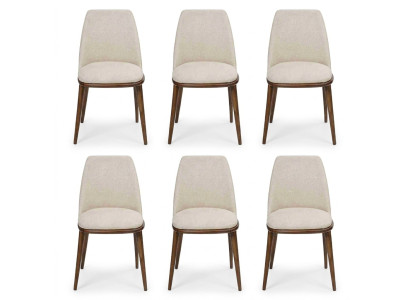 Comedor moderno blanco 6 sillas Muebles de madera Sillas de diseño de lujo decoración.