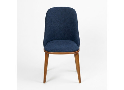 Sillas azules de diseño para comedor moderno, asiento acolchado, muebles de cocina nuevos.