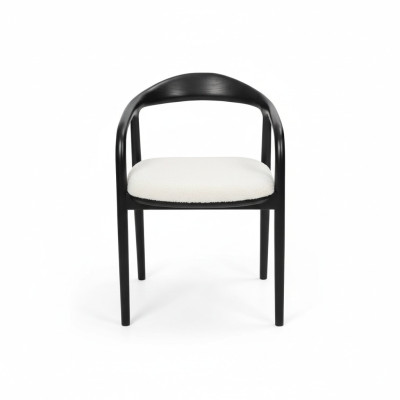 Sillas de comedor en blanco y negro, muebles de asiento de cocina de lujo, sillas metálicas.