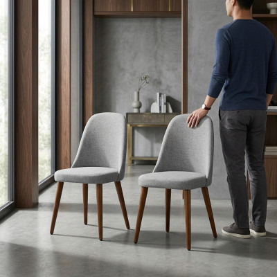 Silla de diseñador Silla de comedor de madera de lujo Nuevos muebles 2 sillas nuevas