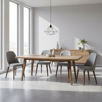 Silla de diseñador 4x sillas Silla de madera Silla de comedor Lujo de madera Nuevo Muebles Nuevo