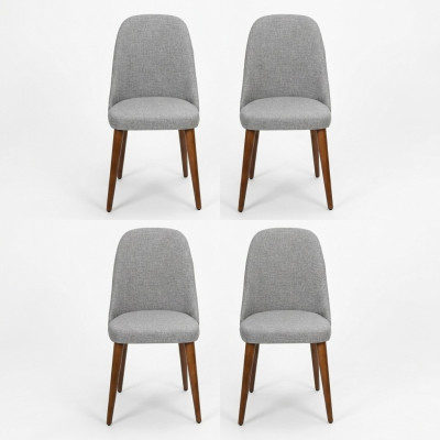 Silla de diseñador 4x sillas Silla de madera Silla de comedor Lujo de madera Nuevo Muebles Nuevo