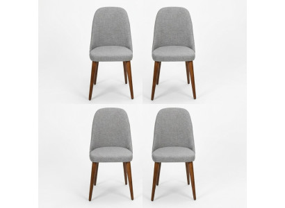 Silla de diseñador 4x sillas Silla de madera Silla de comedor Lujo de madera Nuevo Muebles Nuevo