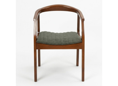 Silla Marrón Diseño Salón Comedor Madera Sillas Tapizadas con Apoyabrazos