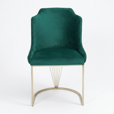 Diseñador de silla de comedor verde de lujo de una sola plaza muebles de comedor modernos