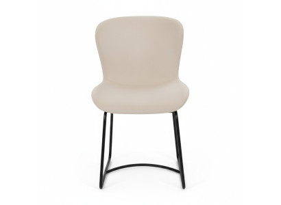 Silla de comedor Silla comedor Moderno Sillas Metal Diseño Comida Blanco Asiento Sillón