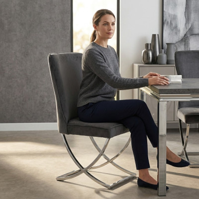 Silla de diseñador de lujo Chesterfield sillas tapizadas sillones salón comedor.