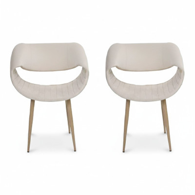 Silla tapizada de lujo moderna 2x Sillón Silla de respaldo Silla de comedor Sala de estar Nueva