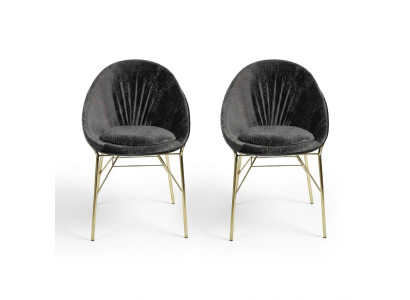 Diseño negro 2 sillas sin reposabrazos comedor muebles modernos de lujo nuevos