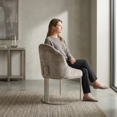 Silla de comedor de 1 asiento sillón acero inoxidable lujo diseño de muebles moderno nuevo
