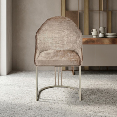 Silla de comedor de 1 asiento sillón acero inoxidable lujo diseño de muebles moderno nuevo