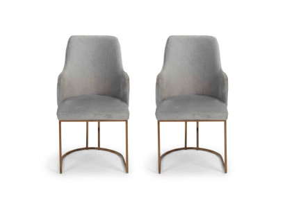 Silla de comedor moderna, sillas de cocina, diseño de lujo, 2 sillas, sillas de respaldo, gris, nuevas.