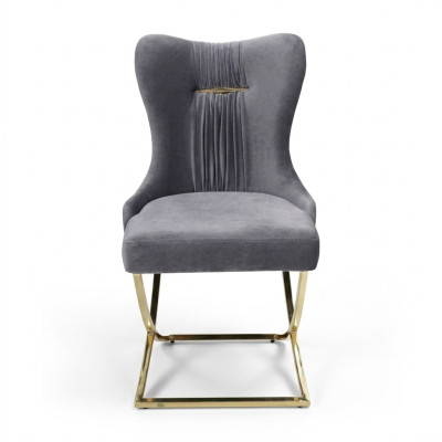 Sillas de comedor Sillón de lujo Silla Gris Sillón Muebles de sala de estar Nuevos