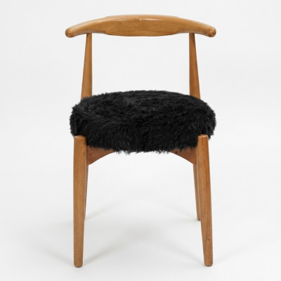 Silla de comedor de lujo de madera marrón sin apoyabrazos diseño silla tapizada