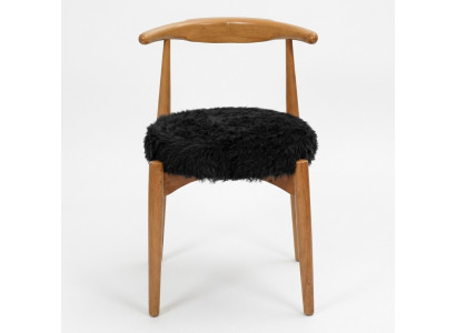 Silla de comedor de lujo de madera marrón sin apoyabrazos diseño silla tapizada