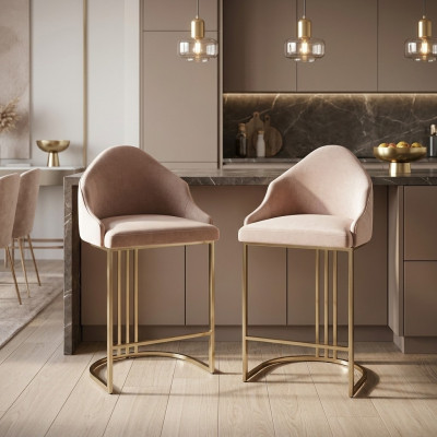 Mesa de comedor de lujo 2 sillas beige Sillón de respaldo Muebles Decoración Cojines de asiento Sillas