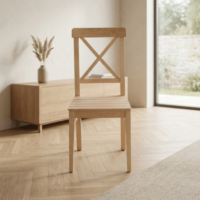 Silla de comedor moderna diseñada de madera de lujo sin reposabrazos