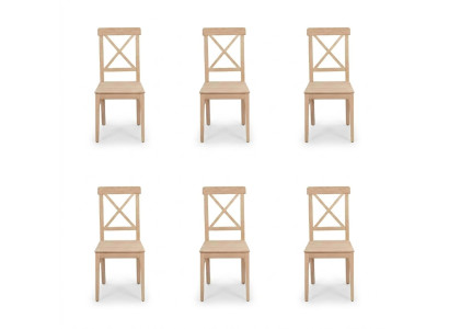 Silla de comedor de diseñador marrón 4x sillas Silla de madera de lujo individual sin reposabrazos