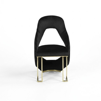 Elegante silla silla de comedor negro silla de cocina silla de respaldo lujo moderno novedad