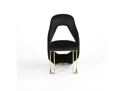 Elegante silla silla de comedor negro silla de cocina silla de respaldo lujo moderno novedad