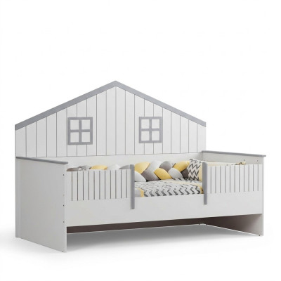 Habitación infantil moderna de 2 piezas conjunto de muebles colorido Cama para niños Cómoda