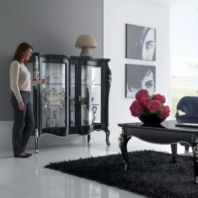 Armarios de madera Vitrinas de vidrio Armario Vitrina Muebles de salón Aparador